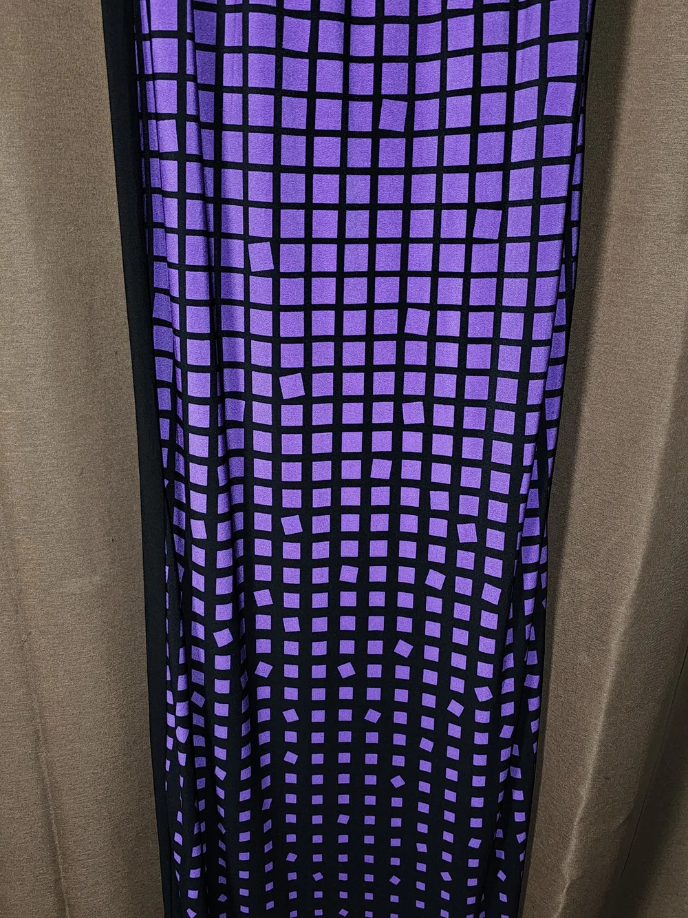 Sleeveless Black & Purple Maxi Dress - Picture 4 of 6